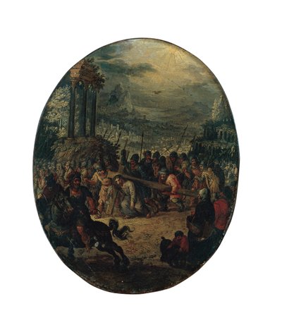 Christus op weg naar Golgotha door Jan the Elder Brueghel
