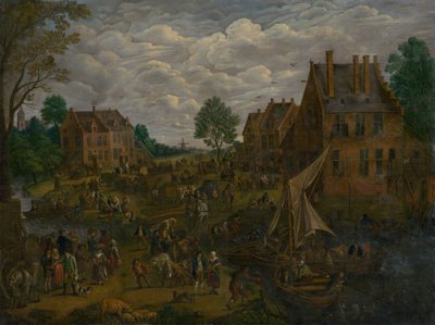 Nederlandse kermis, 1750-1800 door Jan the Elder Brueghel