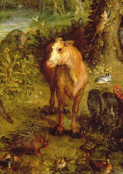 Aarde of Het Aardse Paradijs (detail) door Jan the Elder Brueghel