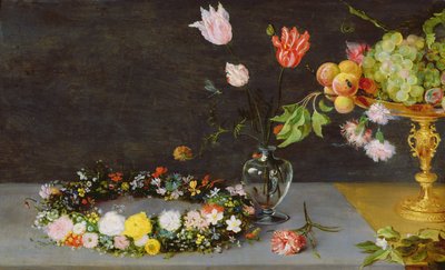 Bloemen en Fruit door Jan the Elder Brueghel