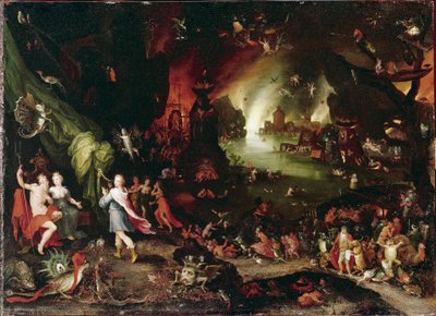 Orpheus in de onderwereld door Jan the Elder Brueghel
