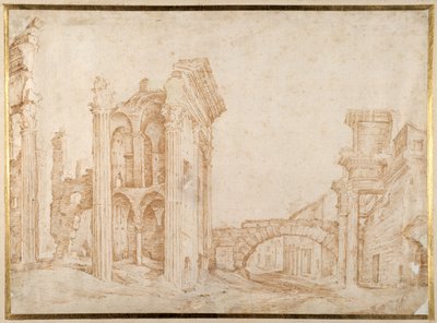 Ruïnes van het oude Forum van Nerva, Rome (
