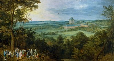 De Aartshertog en Aartshertogin bij een Jacht, c.1611 door Jan the Elder Brueghel