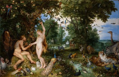 De Tuin van Eden met de Val van de Mens door Jan the Elder Brueghel