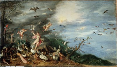 De vier elementen: allegorie van lucht door Jan the Elder Brueghel