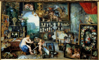 Het zicht. Allegorie van de vijf zintuigen door Jan the Elder Brueghel