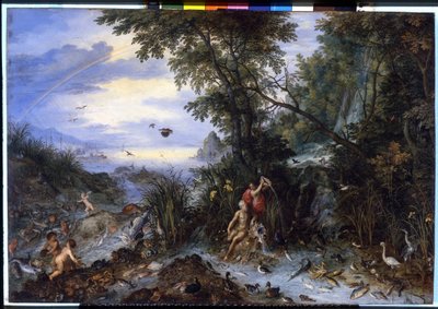 Water. Schilderij door Brueghel Jan I door Jan the Elder Brueghel