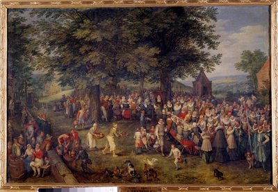 Huwelijksbanket door Jan the Elder Brueghel