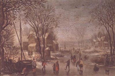 Winterscène door Jan the Elder Brueghel