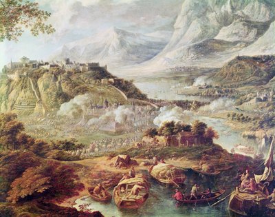 Aanval op een fort door Jan the Elder Griffier