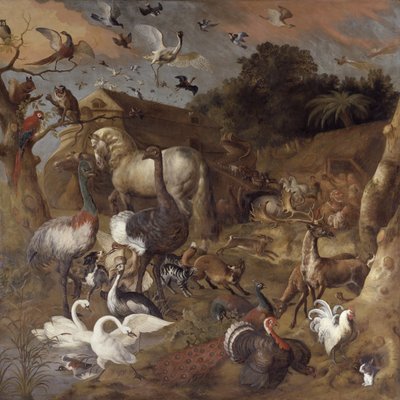 De Ark van Noach, ca. 1710 door Jan the Elder Griffier