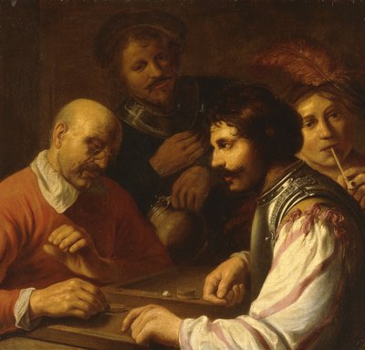 Tric-Trac spelers in een herberg, ca. 1623-5 door Jan the Elder Lievens