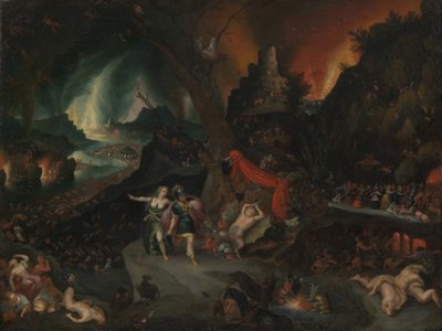 Aeneas en de Sibylle in de onderwereld door Jan the Younger Brueghel