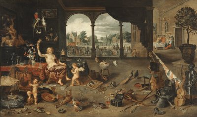 De ijdelheid van het menselijk leven door Jan Brueghel the Younger