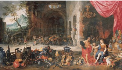 Venus bij de Smidse van Vulcanus door Jan Brueghel the Younger