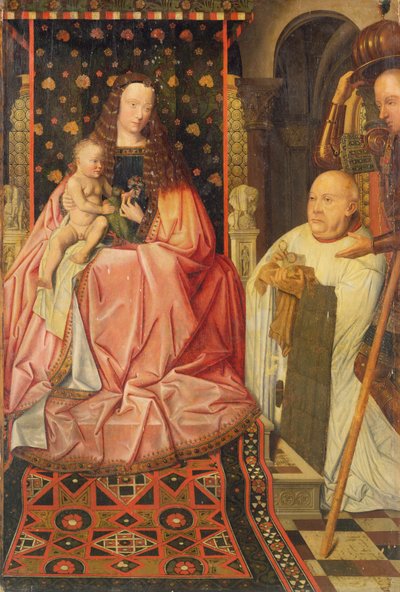 De Maagd en het Kind op de troon met Sint Joris en kanunnik van der Paele, ca. 1436 door Jan van (after) Eyck