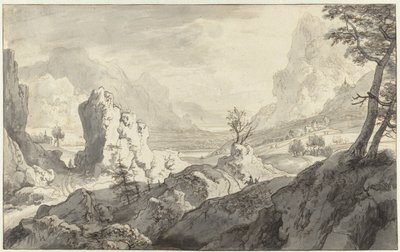 Imaginaire berglandschap door Jan van Aken