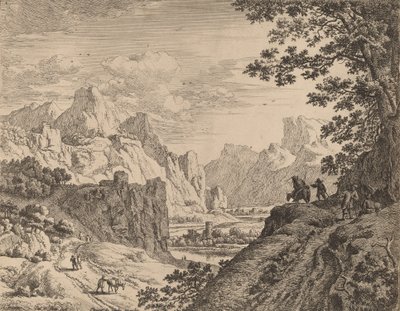 Uitzicht op de Rijn door Jan van Aken