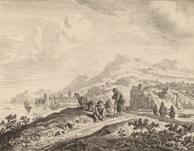 Uitzicht op de Rijn door Jan van Aken