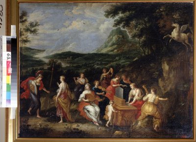 Pallas Athena en Muzen door Jan van Balen