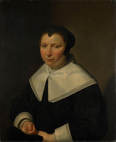Portret van een vrouw door Jan van Bijlert