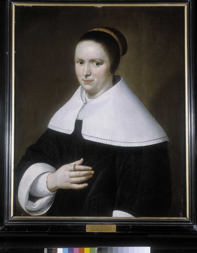 Portret van een vrouw door Jan van Bijlert or Bylert