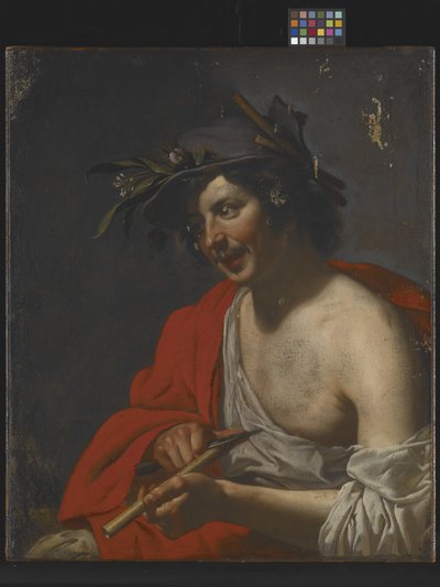 Herder die zijn fluit trimt door Jan van Bijlert or Bylert