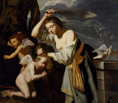 Venus straft Cupido, 1628 door Jan van Bijlert or Bylert