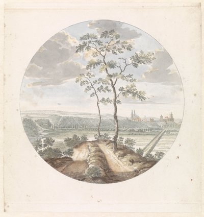Gezicht op de stad Kleef door Jan van Call (I) (attributed to)