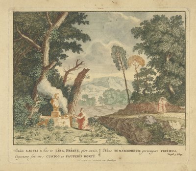 Een vrouw brengt een offer aan Priapus (serie titel) door Jan van Call (I)