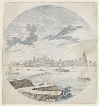 Gezicht op Nijmegen vanuit het noorden door Jan van Call (I)