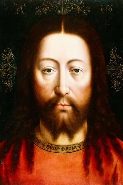 Een drieluik met Christus als Salvator Mundi door Jan van Eyck