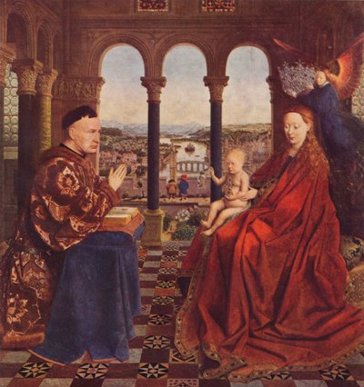 Madonna van Kanselier Rolin, ca. 1435, 1938 door Jan van Eyck