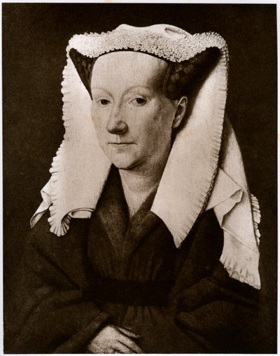 Portret van Margaret van Eyck door Jan van Eyck