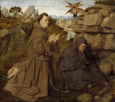 Sint Franciscus van Assisi Ontvangt de Stigmata, ca. 1430 door Jan van Eyck