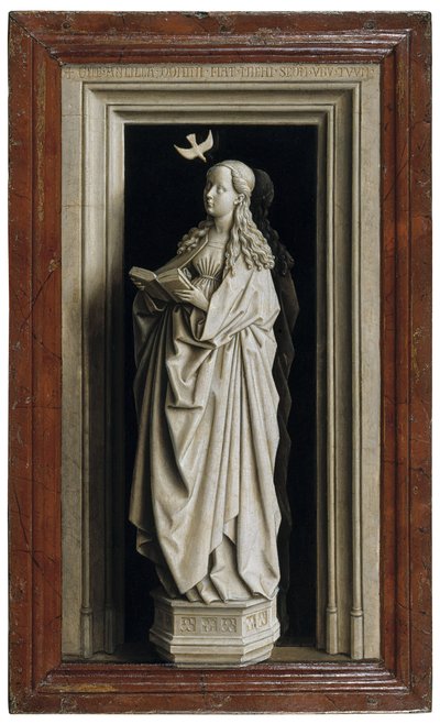 De Annunciatie Diptiek, rechter paneel, 1434-1435 door Jan van Eyck