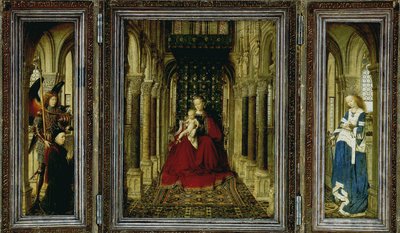 Het Dresden Altaarstuk Drieluik, 1437 door Jan van Eyck