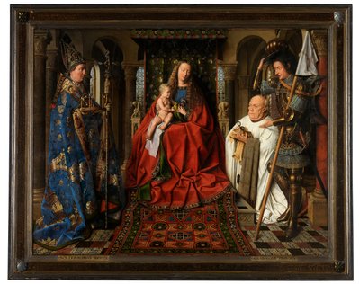 De Maagd en het Kind met kanunnik Joris van der Paele door Jan van Eyck