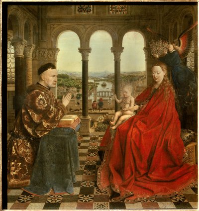 De Maagd van Kanselier Rolin door Jan van Eyck