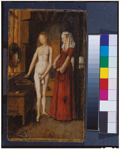 Vrouw bij haar Toilet door Jan van Eyck