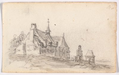 Lepelaarshuis in Kleef door Jan van Goyen