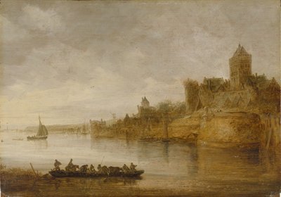 De middeleeuwse muren van Nijmegen door Jan van Goyen