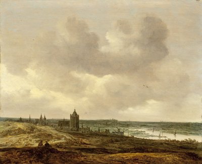 Gezicht op Arnhem door Jan van Goyen
