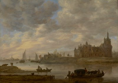 Uitzicht op kasteel Duurstede bij Wijk bij Duurstede door Jan van Goyen