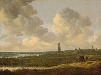 Uitzicht op Rhenen door Jan van Goyen