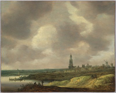 Uitzicht op Rhenen door Jan van Goyen