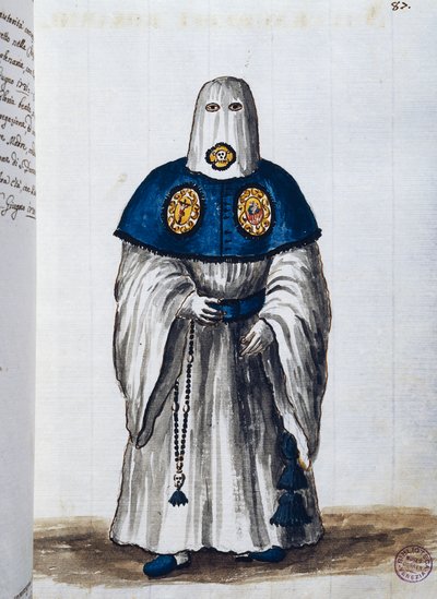 Aartsbroederschap van de suffragie van de Rozenkrans, gesticht in de Kerk van de Zusters van de Heilige Geest in Venetië, Deel II, f 87, door Giovanni di Grevembroch of Grevenbroch (1731-1807) door Jan van Grevenbroeck