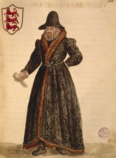 Engelse ambassadeur, uit Gli Abiti de Veneziani door Jan van Grevenbroeck