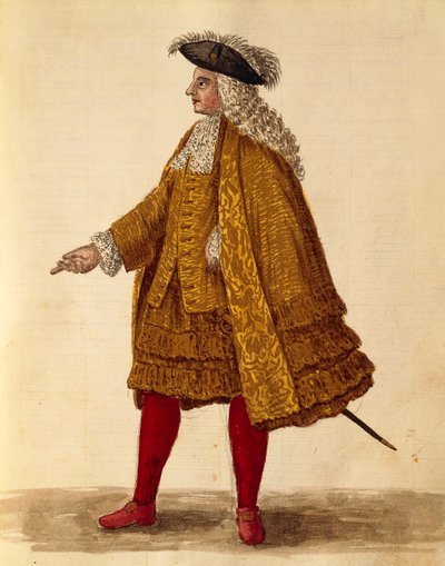 Riddergewaad, Gli Abiti de Veneziani, uit geïllustreerd kostuumboek door Jan van Grevenbroeck