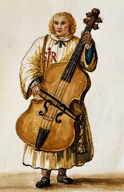Straatmuzikant door Jan van Grevenbroeck